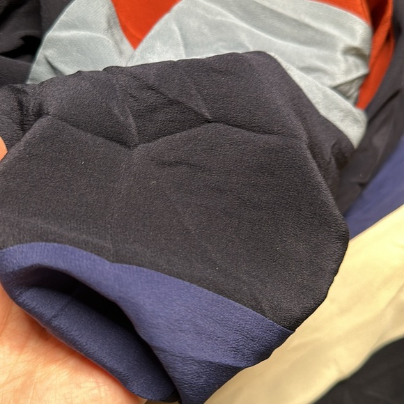 Chloé Color Strip Wool Silk Midi Dress w/ long Sleeves - Picture 5 of 7